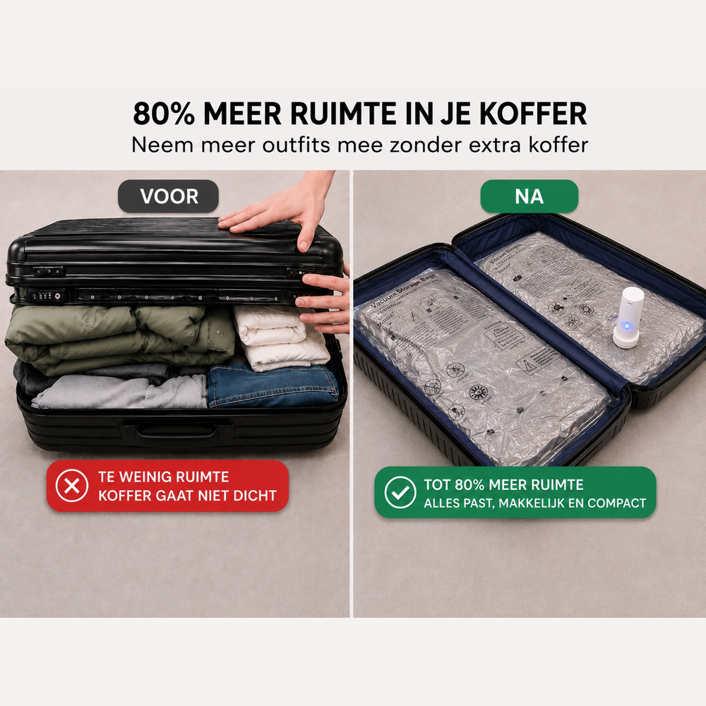 SpaceLuxe™ Reisset | Neem meer outfits mee zonder extra koffer