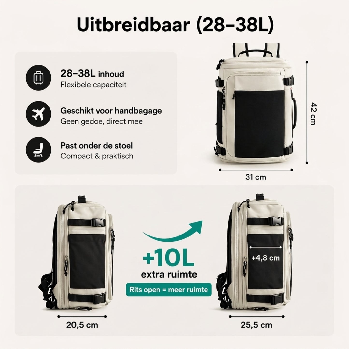 TravelVault Pro™ | Mehr Platz. Weniger Chaos. Ein smarter Rucksack.