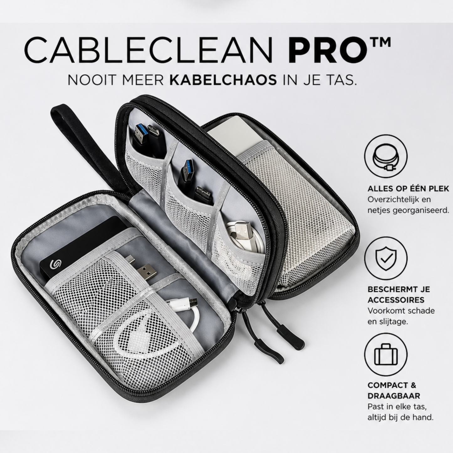 CABLECLEAN PRO™ | Hör auf, dein Ladegerät zu suchen
