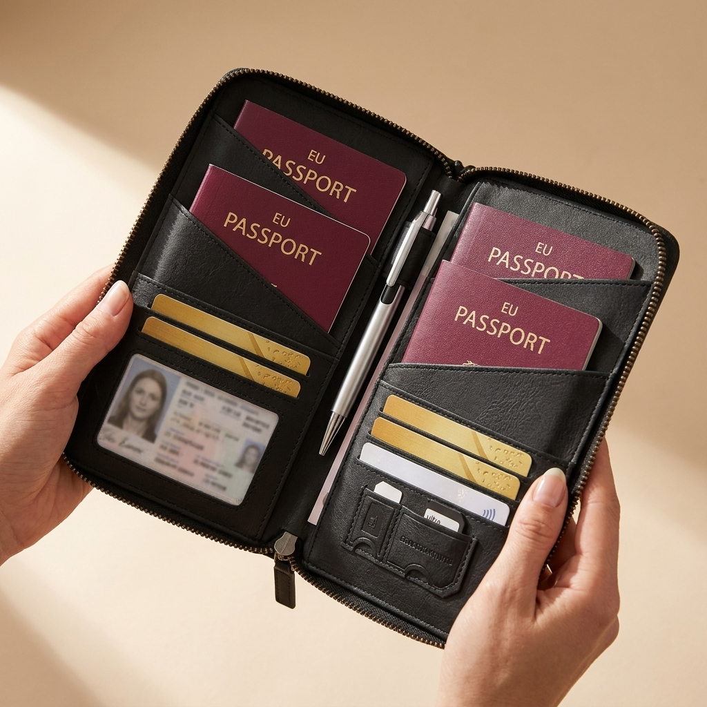 PassVault open - paspoorten, kaarten en ID zichtbaar in slots
