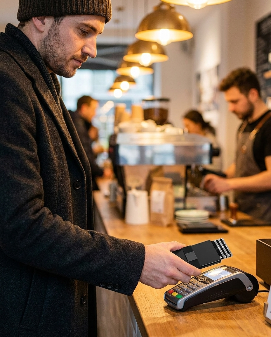 Contactloos betalen in de koffiebar
