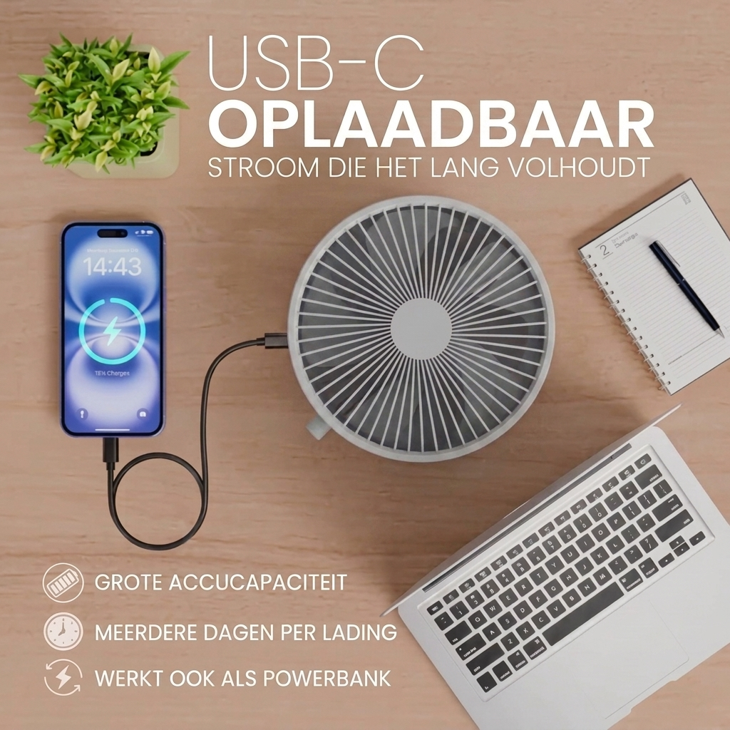 BreezeVault™ | Opvouwbare Reisventilator
