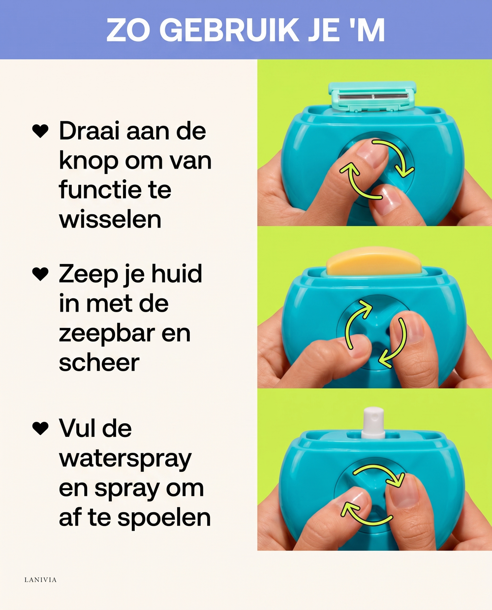 Zo gebruik je de Silkvault: draaien, inzepen en afspoelen in 3 stappen