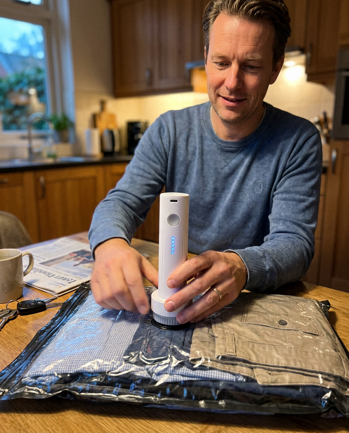 Klant gebruikt SpaceLuxe pomp in de keuken